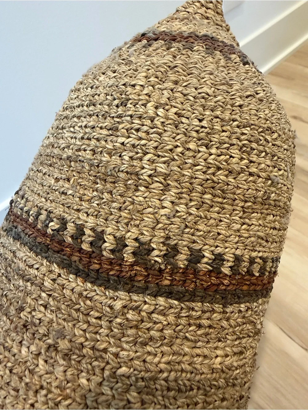 Vintage Ethiopian Handwoven Seagrass Canoe Bread Basket Boho Woven Tray